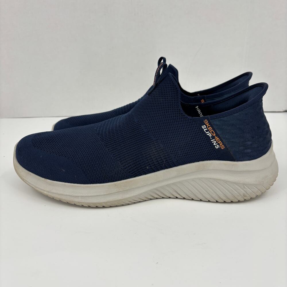 Skechers Slip Ins Sneakers Mens Size 11.5 Blue Hands Free Ultra Flex Smooth Step - Picture 4 of 10